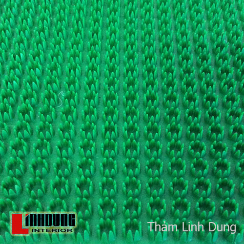 Thảm Nhựa Hoa Cúc Xanh Lá